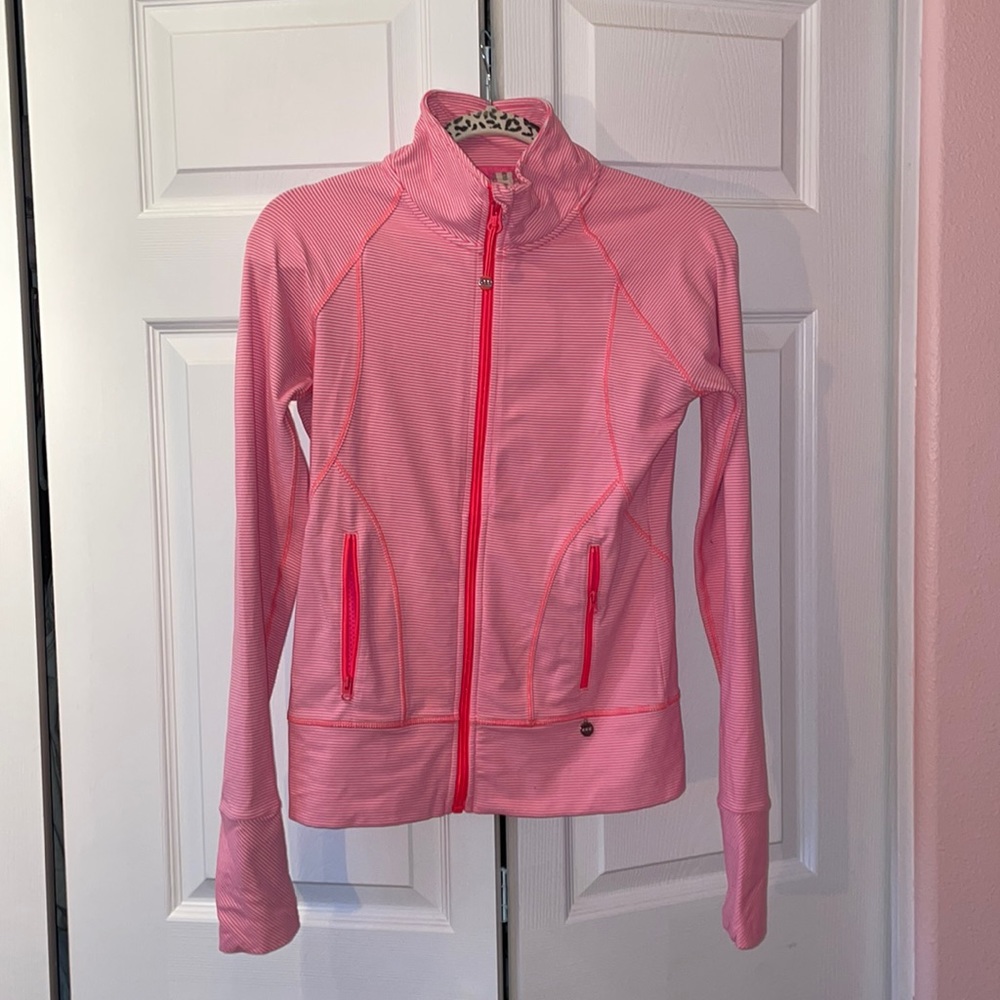 Lorna Jane hot pink zip up jacket